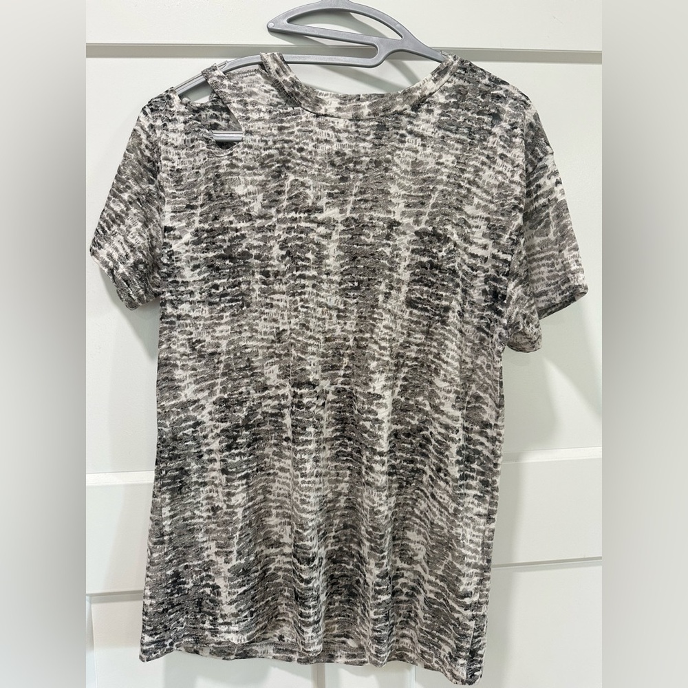 LNA Black and Gray Textured Tee